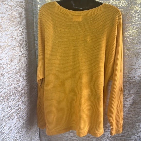 Ardene Mustard Yellow Ribbed Dolman Sweater Size L - Picture 9 of 14